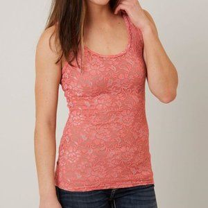 Buckle BKE Lace Tank Top Mauve & Silver L
